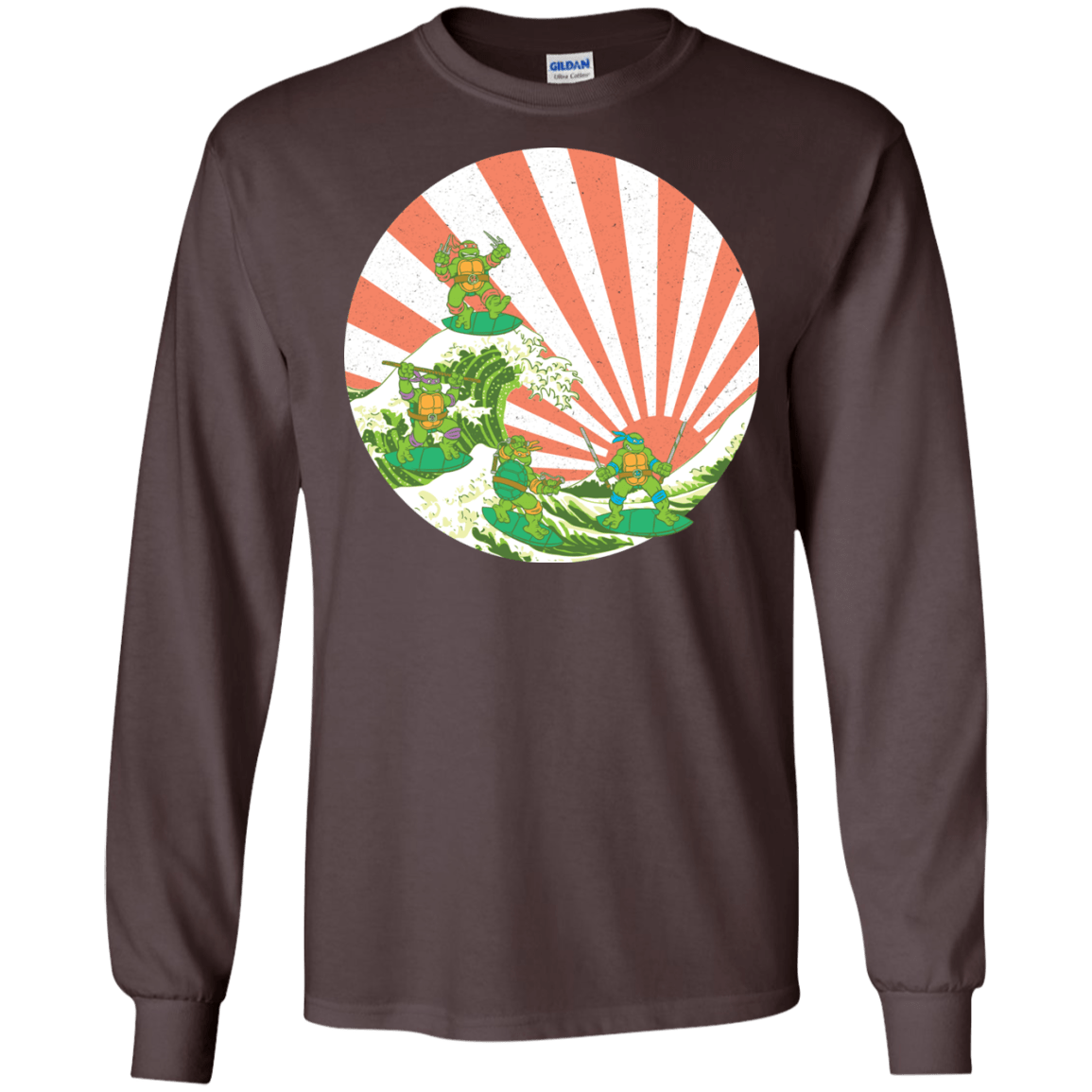 The Great Wave Off Cowabunga Men's Long Sleeve T-Shirt