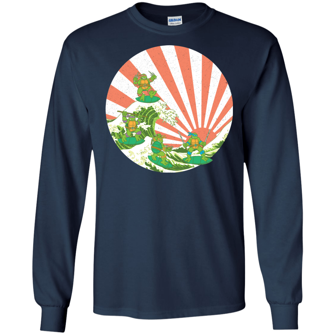 The Great Wave Off Cowabunga Men's Long Sleeve T-Shirt