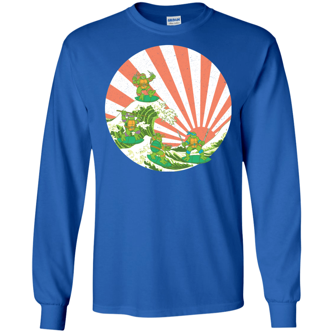 The Great Wave Off Cowabunga Men's Long Sleeve T-Shirt