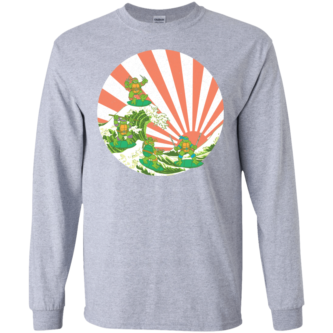 The Great Wave Off Cowabunga Men's Long Sleeve T-Shirt