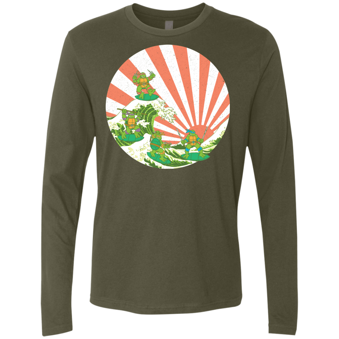 The Great Wave Off Cowabunga Men's Premium Long Sleeve