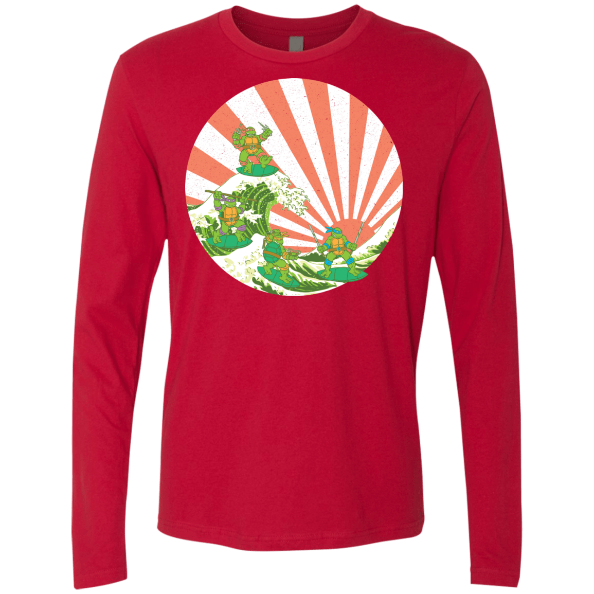 The Great Wave Off Cowabunga Men's Premium Long Sleeve
