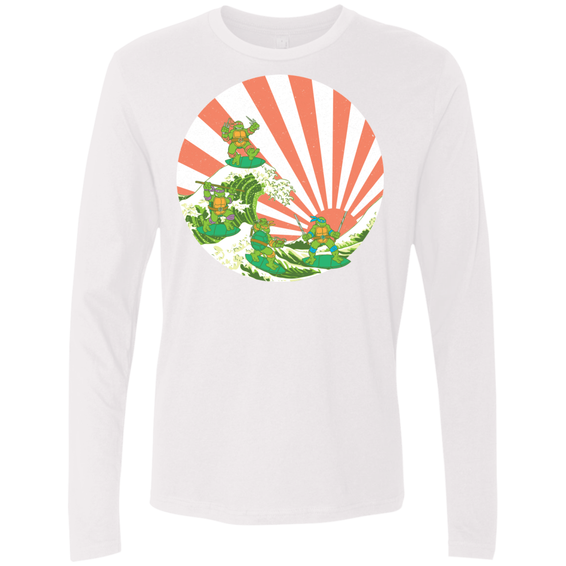 The Great Wave Off Cowabunga Men's Premium Long Sleeve