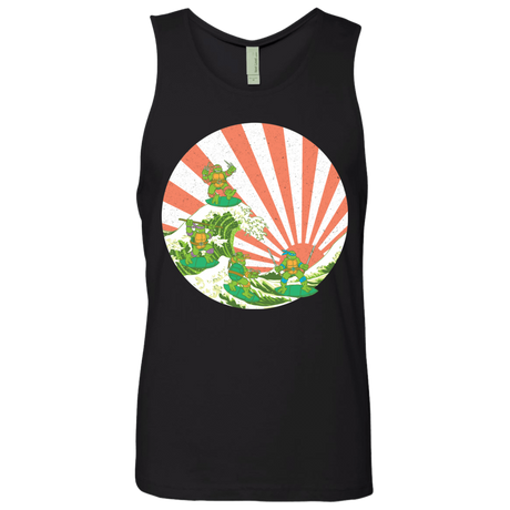 T-Shirts Black / S The Great Wave Off Cowabunga Men's Premium Tank Top