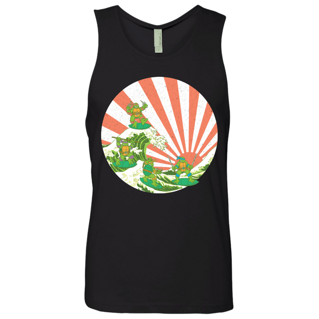 T-Shirts Black / S The Great Wave Off Cowabunga Men's Premium Tank Top