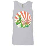 T-Shirts Heather Grey / S The Great Wave Off Cowabunga Men's Premium Tank Top