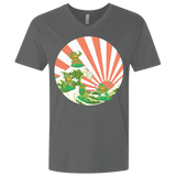 T-Shirts Heavy Metal / X-Small The Great Wave Off Cowabunga Men's Premium V-Neck