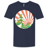 T-Shirts Midnight Navy / X-Small The Great Wave Off Cowabunga Men's Premium V-Neck