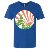 T-Shirts Royal / X-Small The Great Wave Off Cowabunga Men's Premium V-Neck