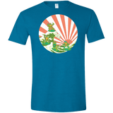 T-Shirts Antique Sapphire / S The Great Wave Off Cowabunga Men's Semi-Fitted Softstyle