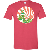 T-Shirts Heather Red / S The Great Wave Off Cowabunga Men's Semi-Fitted Softstyle