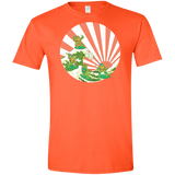 T-Shirts Orange / S The Great Wave Off Cowabunga Men's Semi-Fitted Softstyle