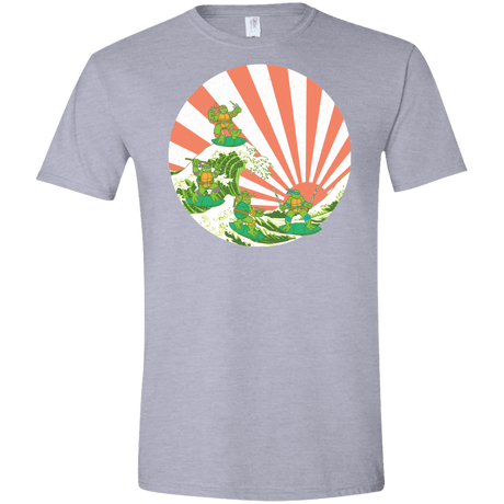 T-Shirts Sport Grey / X-Small The Great Wave Off Cowabunga Men's Semi-Fitted Softstyle
