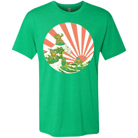 T-Shirts Envy / S The Great Wave Off Cowabunga Men's Triblend T-Shirt