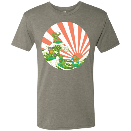 T-Shirts Venetian Grey / S The Great Wave Off Cowabunga Men's Triblend T-Shirt
