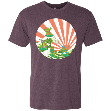 T-Shirts Vintage Purple / S The Great Wave Off Cowabunga Men's Triblend T-Shirt