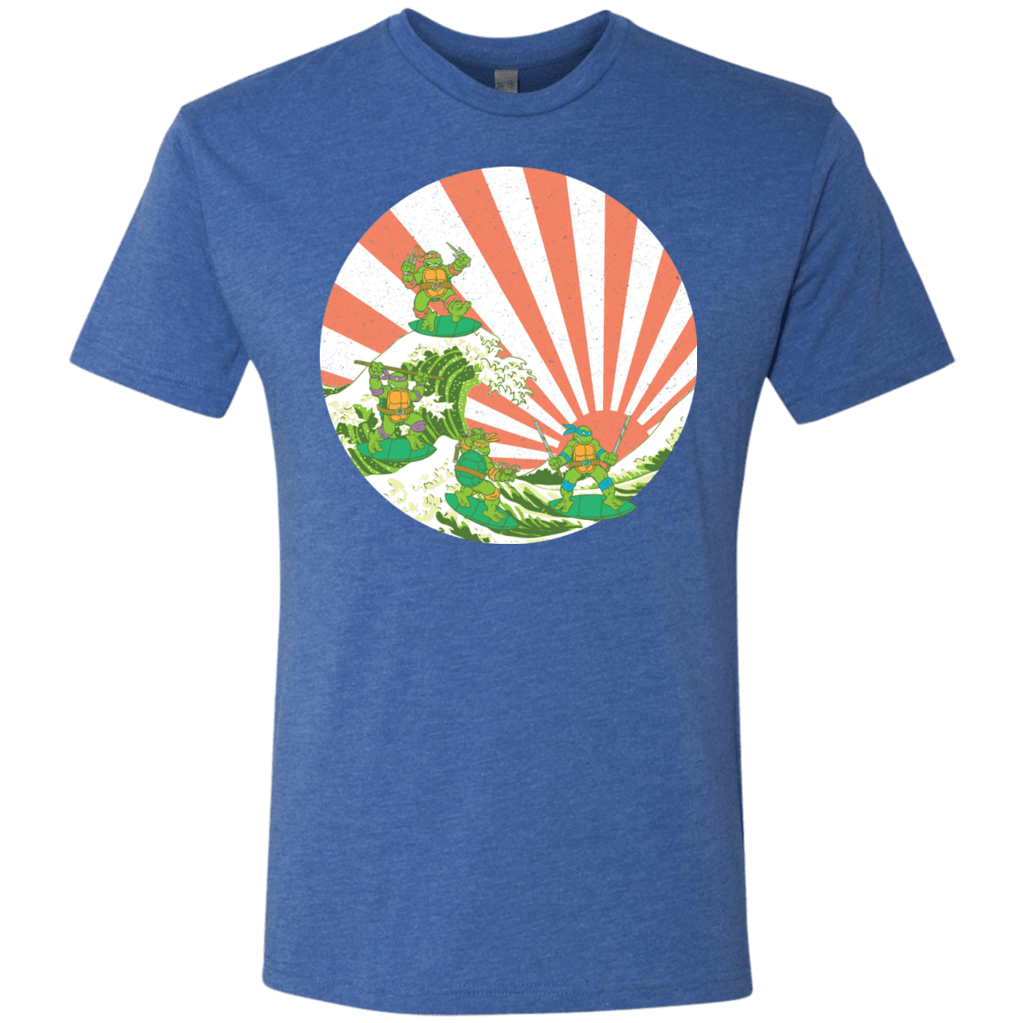 T-Shirts Vintage Royal / S The Great Wave Off Cowabunga Men's Triblend T-Shirt
