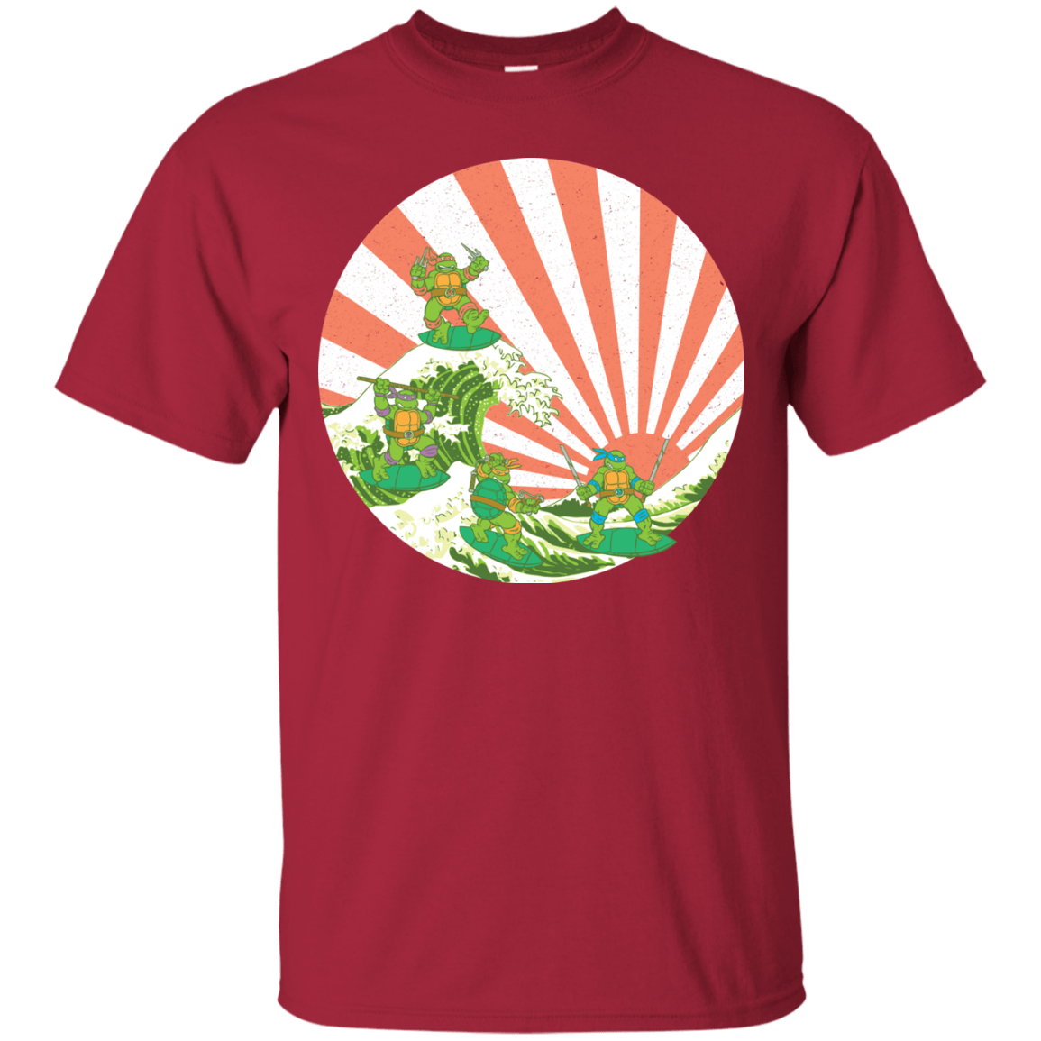 T-Shirts Cardinal / S The Great Wave Off Cowabunga T-Shirt