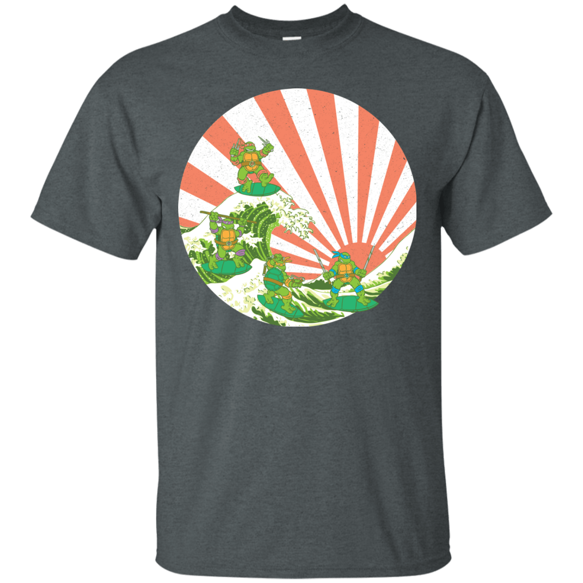 T-Shirts Dark Heather / S The Great Wave Off Cowabunga T-Shirt