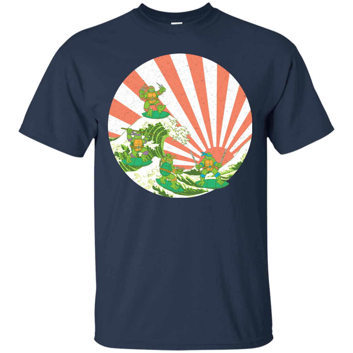T-Shirts Navy / S The Great Wave Off Cowabunga T-Shirt