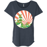 The Great Wave Off Cowabunga Triblend Dolman Sleeve