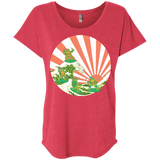 The Great Wave Off Cowabunga Triblend Dolman Sleeve