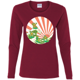 T-Shirts Cardinal / S The Great Wave Off Cowabunga Women's Long Sleeve T-Shirt