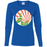 T-Shirts Royal / S The Great Wave Off Cowabunga Women's Long Sleeve T-Shirt
