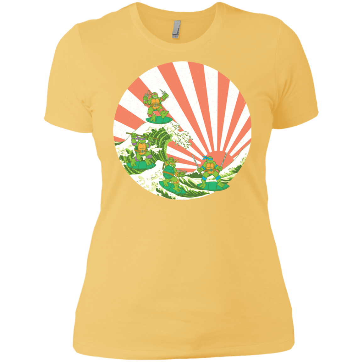 T-Shirts Banana Cream/ / X-Small The Great Wave Off Cowabunga Women's Premium T-Shirt