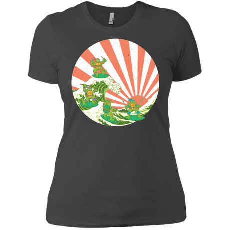 T-Shirts Heavy Metal / X-Small The Great Wave Off Cowabunga Women's Premium T-Shirt