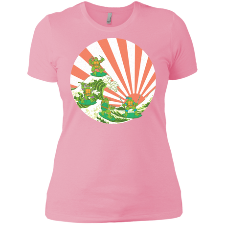 T-Shirts Light Pink / X-Small The Great Wave Off Cowabunga Women's Premium T-Shirt