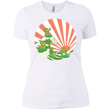 T-Shirts White / X-Small The Great Wave Off Cowabunga Women's Premium T-Shirt