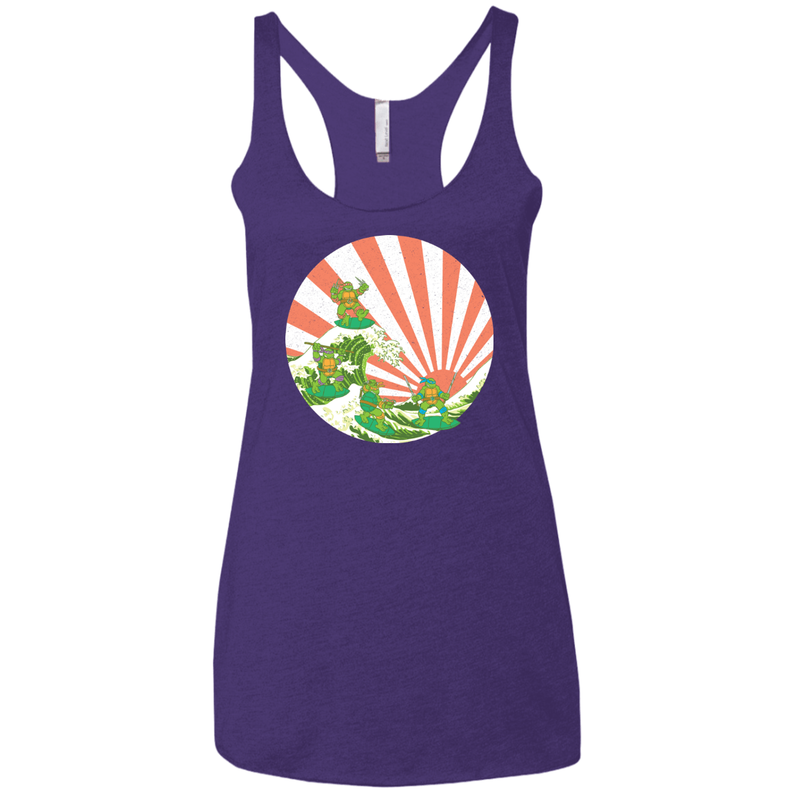 The Great Wave Off Cowabunga Women's Triblend Racerback Tank