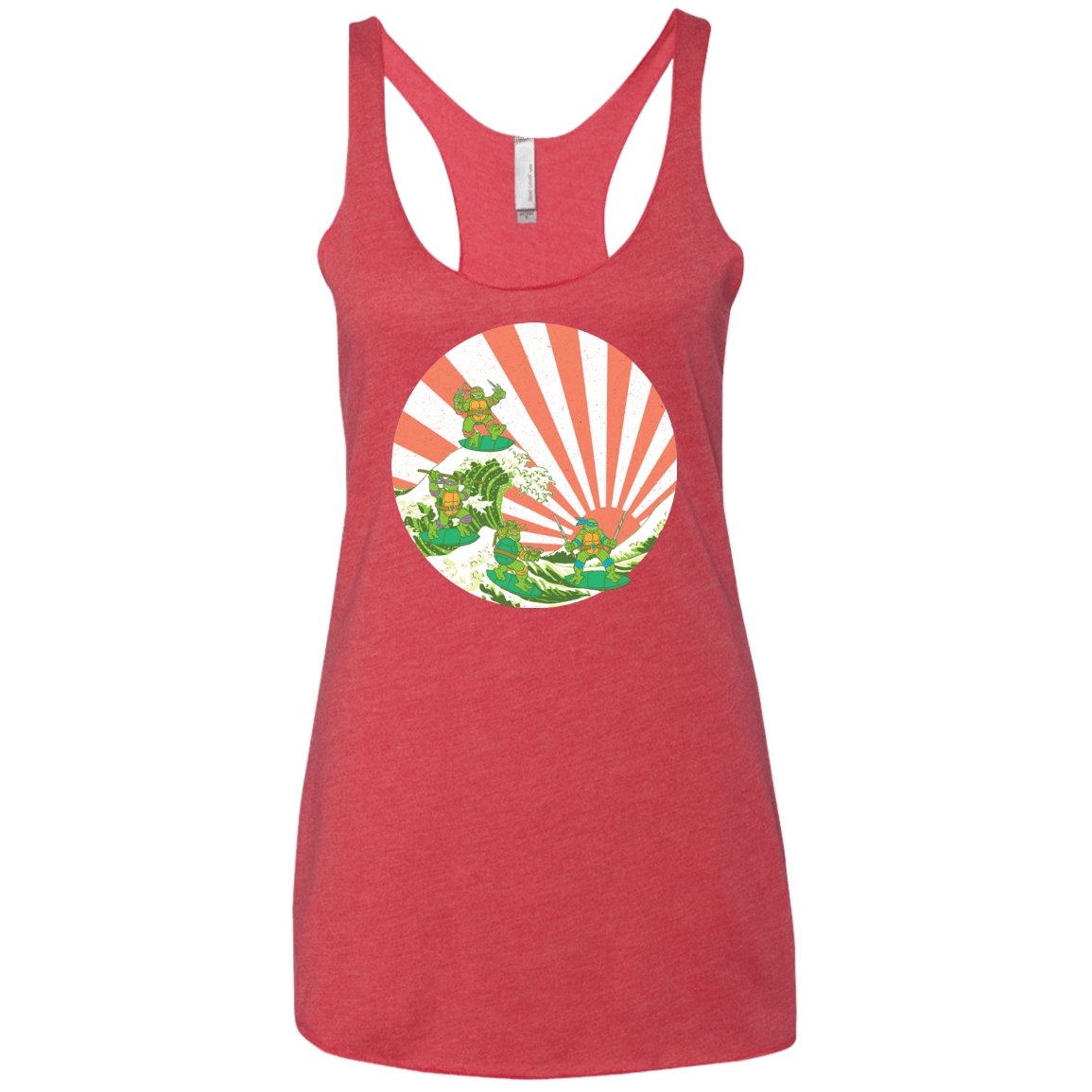 The Great Wave Off Cowabunga Women's Triblend Racerback Tank