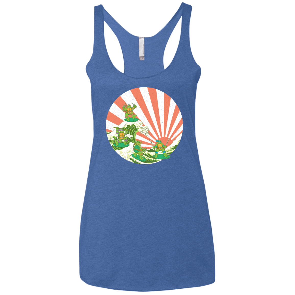 The Great Wave Off Cowabunga Women's Triblend Racerback Tank