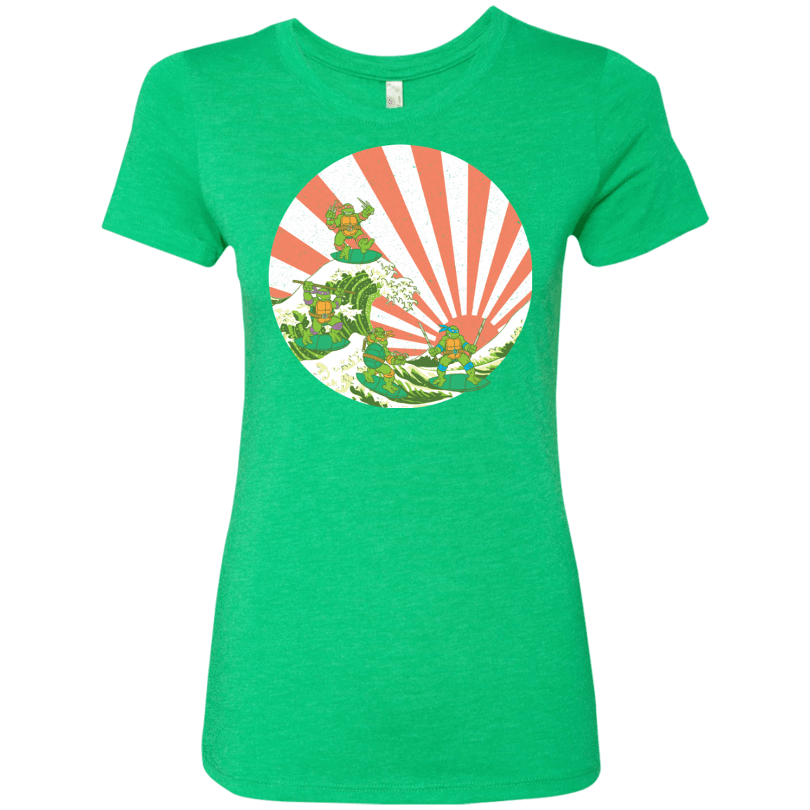 T-Shirts Envy / S The Great Wave Off Cowabunga Women's Triblend T-Shirt