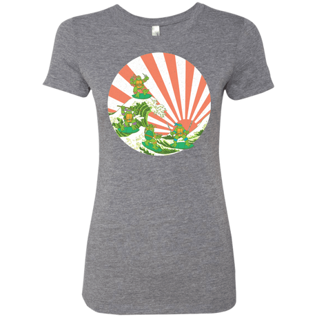 T-Shirts Premium Heather / S The Great Wave Off Cowabunga Women's Triblend T-Shirt