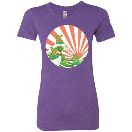 T-Shirts Purple Rush / S The Great Wave Off Cowabunga Women's Triblend T-Shirt