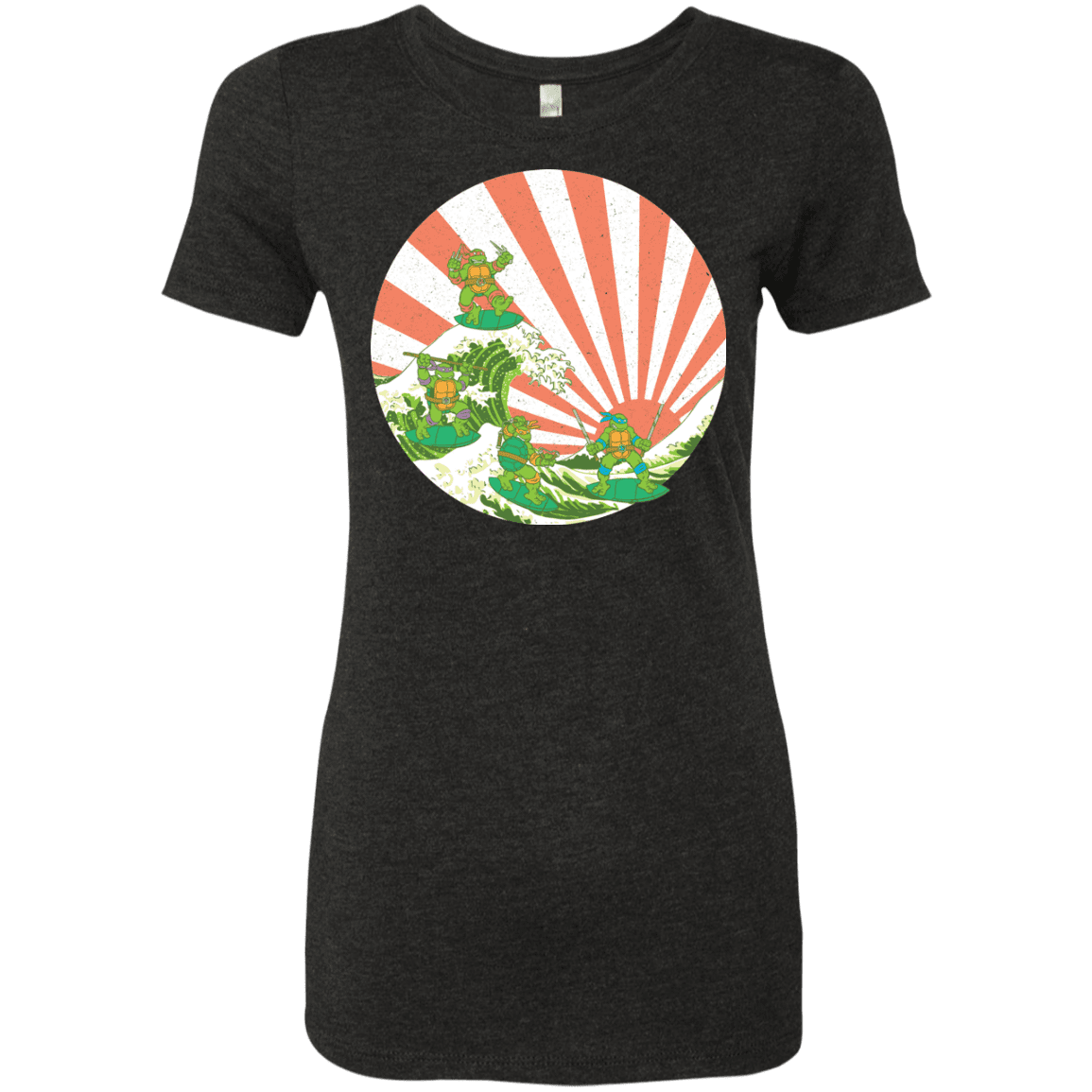 T-Shirts Vintage Black / S The Great Wave Off Cowabunga Women's Triblend T-Shirt