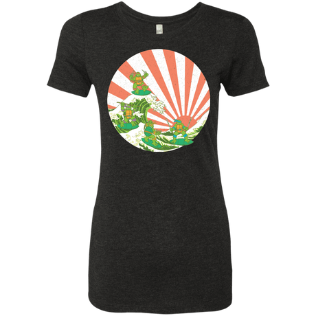 T-Shirts Vintage Black / S The Great Wave Off Cowabunga Women's Triblend T-Shirt