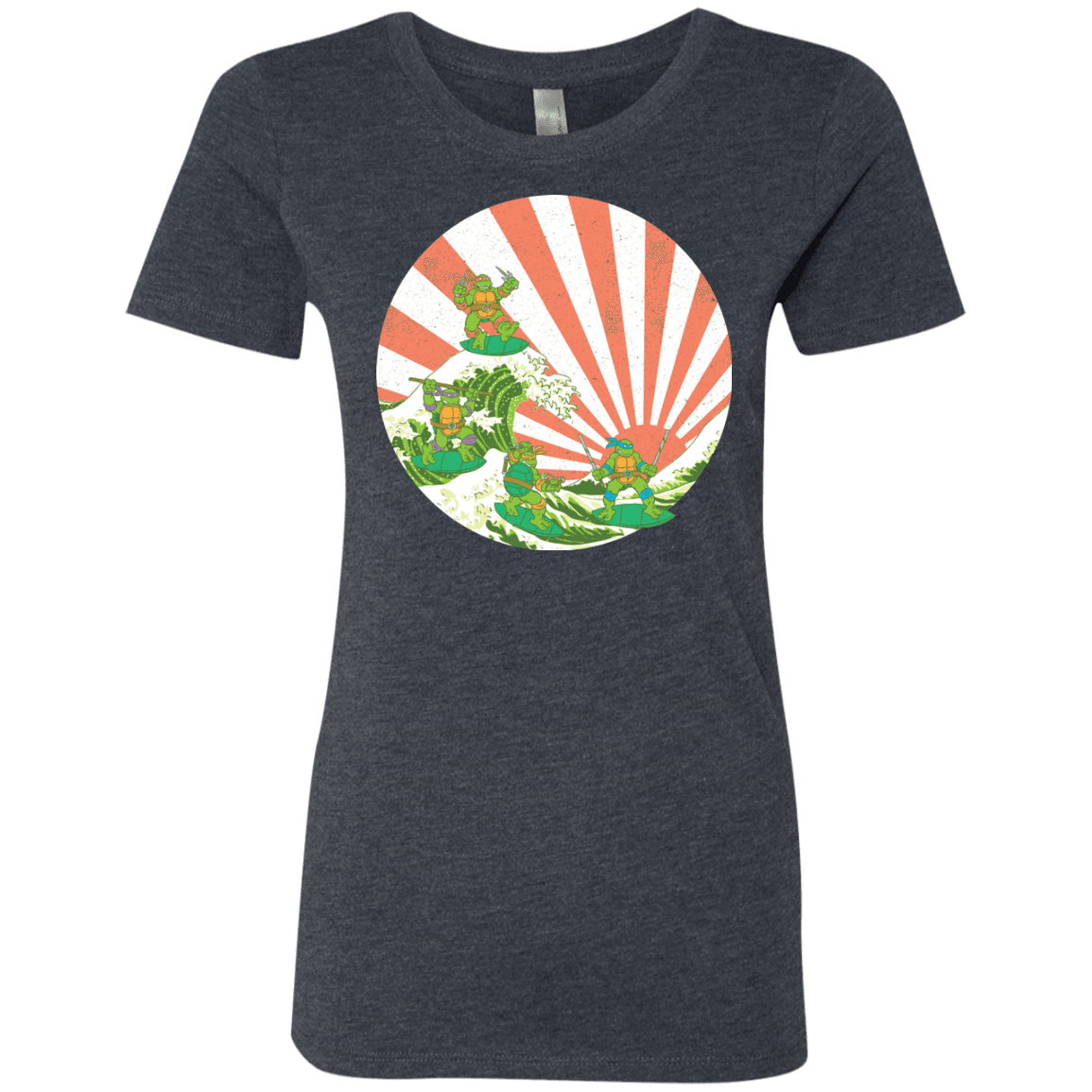 T-Shirts Vintage Navy / S The Great Wave Off Cowabunga Women's Triblend T-Shirt