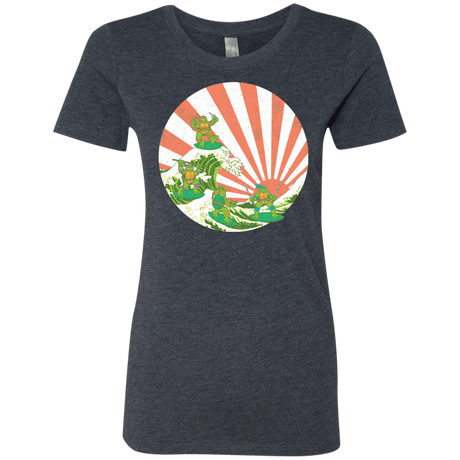 T-Shirts Vintage Navy / S The Great Wave Off Cowabunga Women's Triblend T-Shirt