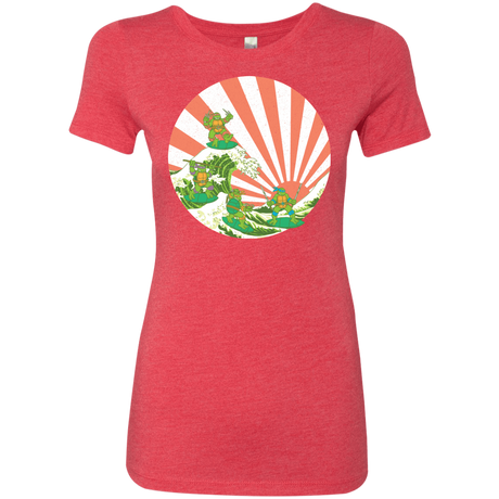 T-Shirts Vintage Red / S The Great Wave Off Cowabunga Women's Triblend T-Shirt