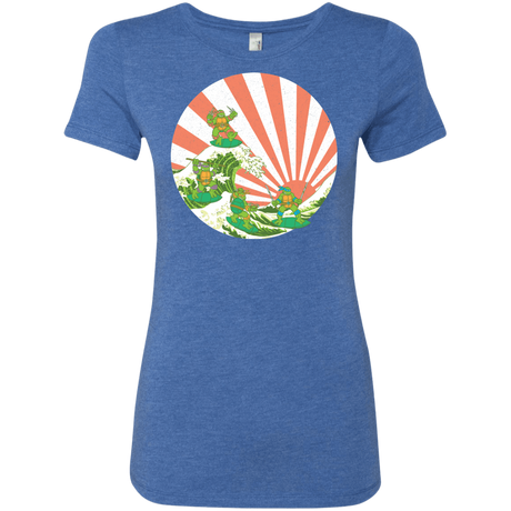 T-Shirts Vintage Royal / S The Great Wave Off Cowabunga Women's Triblend T-Shirt