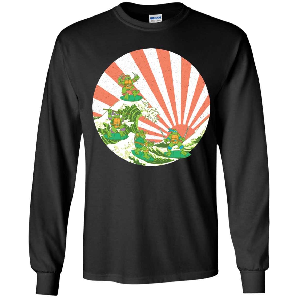 The Great Wave Off Cowabunga Youth Long Sleeve T-Shirt
