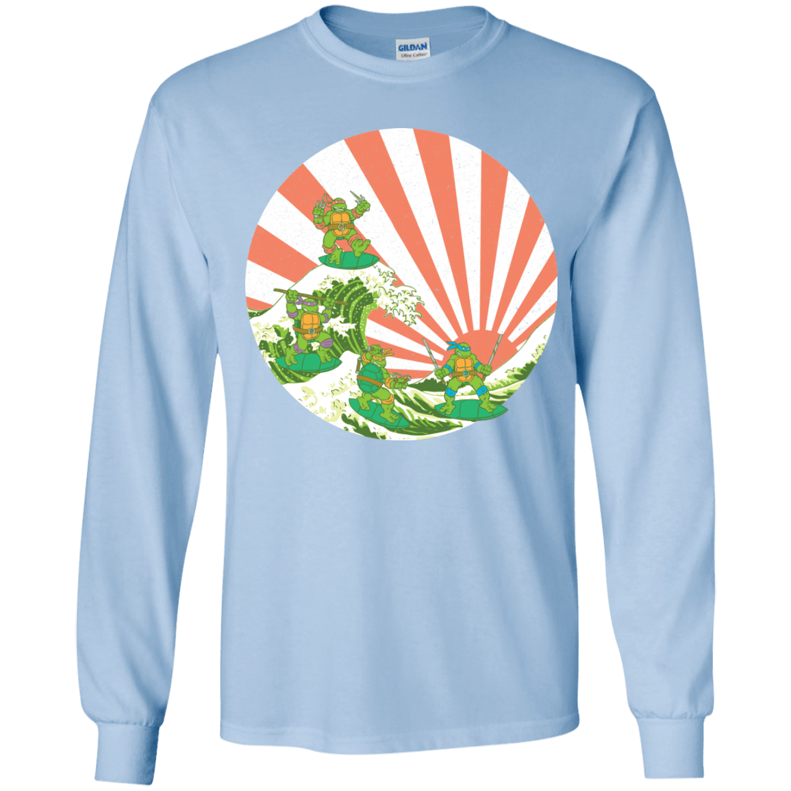 The Great Wave Off Cowabunga Youth Long Sleeve T-Shirt