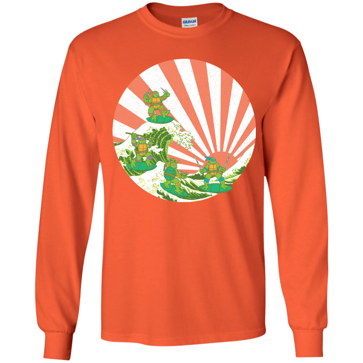 The Great Wave Off Cowabunga Youth Long Sleeve T-Shirt