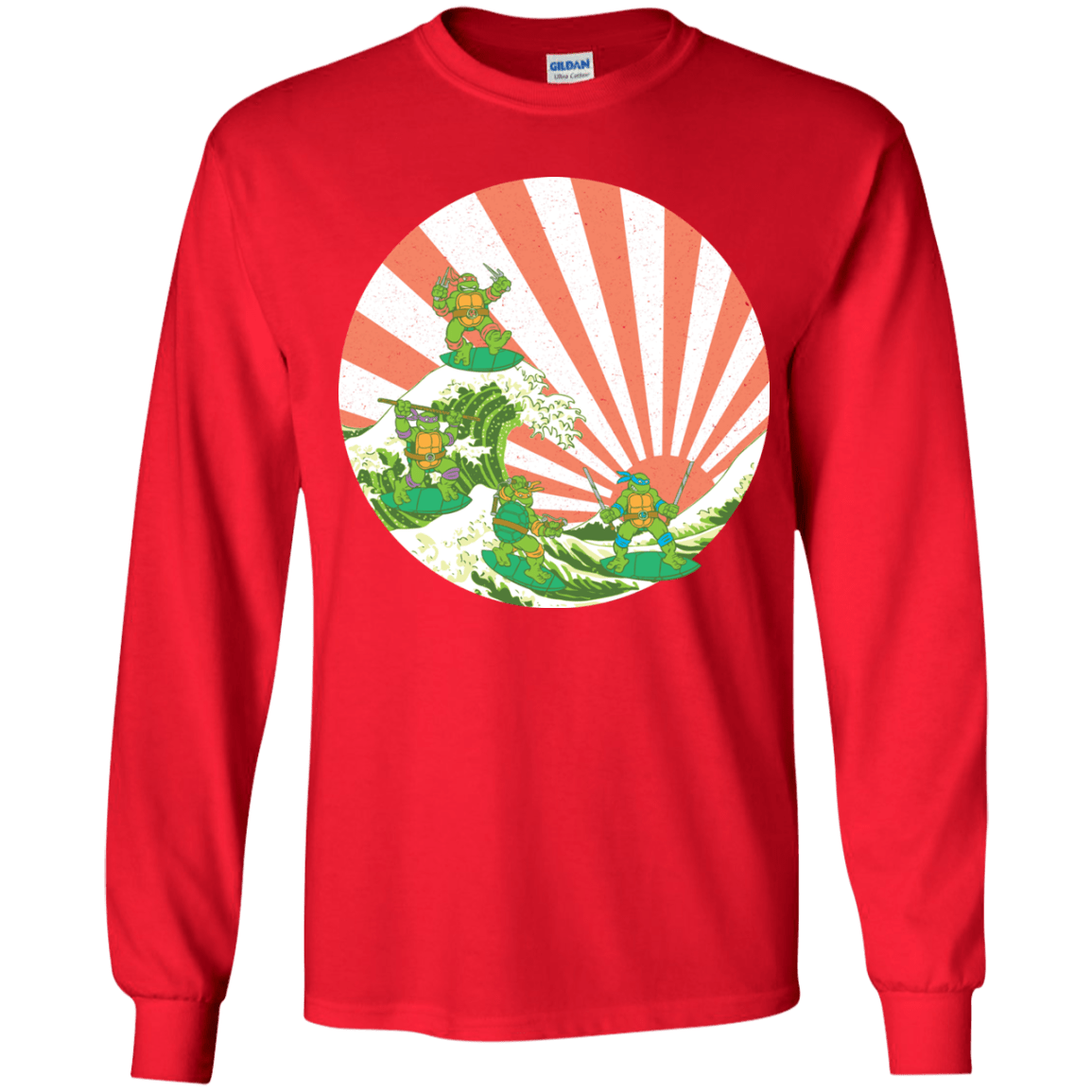 The Great Wave Off Cowabunga Youth Long Sleeve T-Shirt