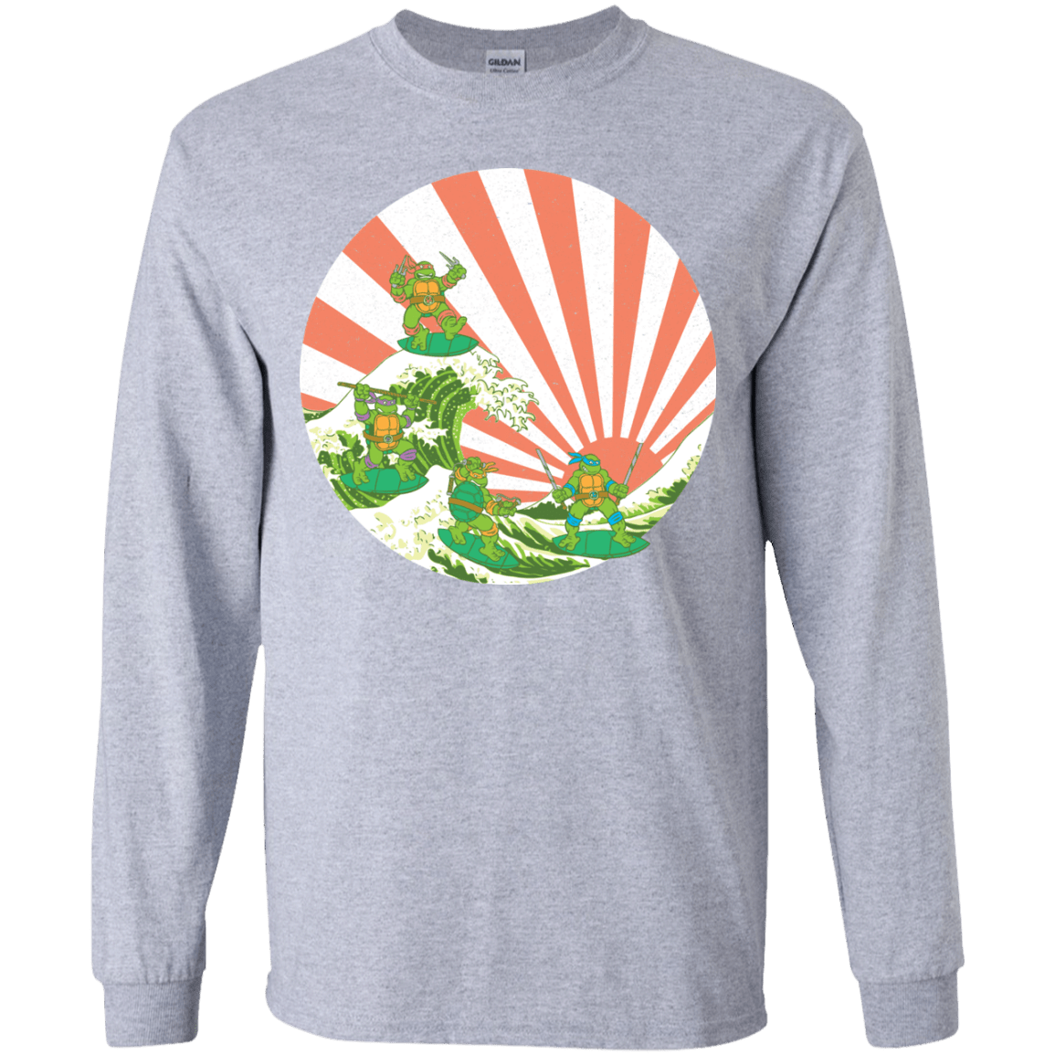 The Great Wave Off Cowabunga Youth Long Sleeve T-Shirt