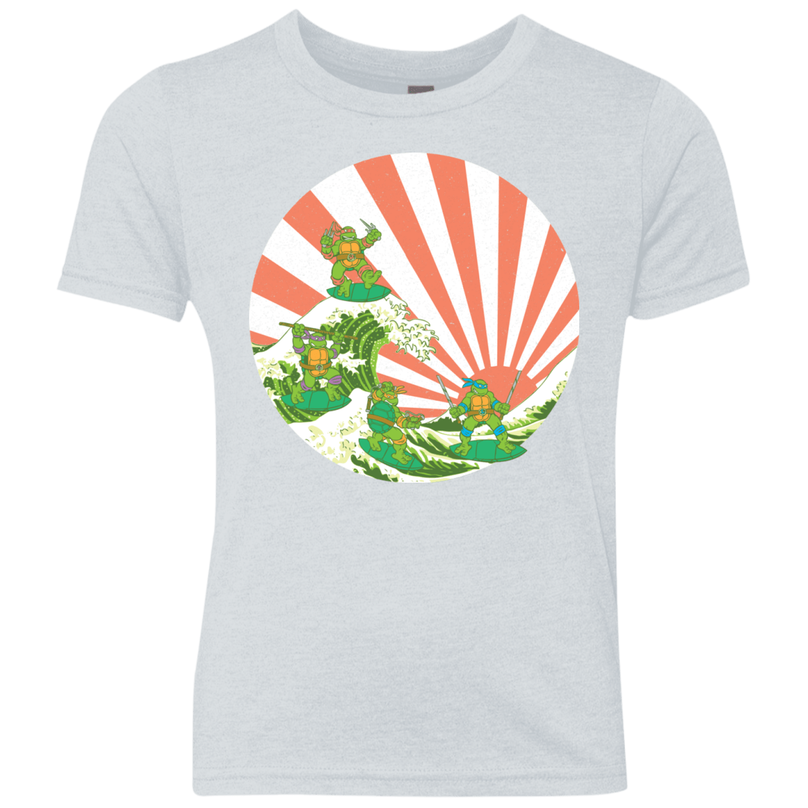 The Great Wave Off Cowabunga Youth Triblend T-Shirt